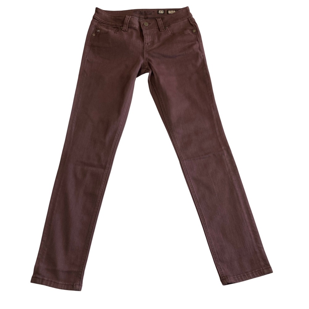 Miss Me Mid-Rise Skinny Jeans Dark Wine‎ Burgundy MS5151S38B Size 27